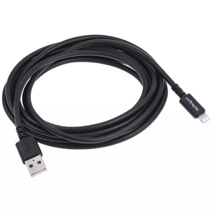StarTech.com Male USB A to Male Lightning Cable 480 Mbps USB 2.0 3 m, USBLT3MB