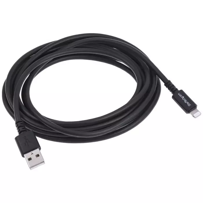 StarTech.com Male USB A to Male Lightning Cable 480 Mbps USB 2.0 3 m, USBLT3MB