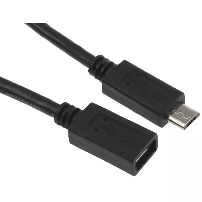 StarTech.com Male Micro USB B to Female Micro USB B Cable 480 Mbps USB 2.0 500mm, USBUBEXT50CM