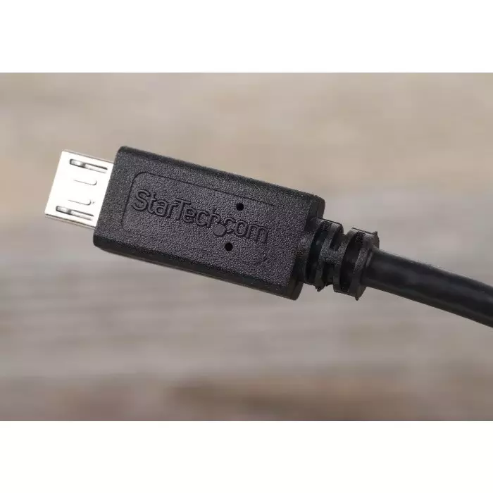 StarTech.com Male Micro USB B to Female Micro USB B Cable 480 Mbps USB 2.0 500mm, USBUBEXT50CM
