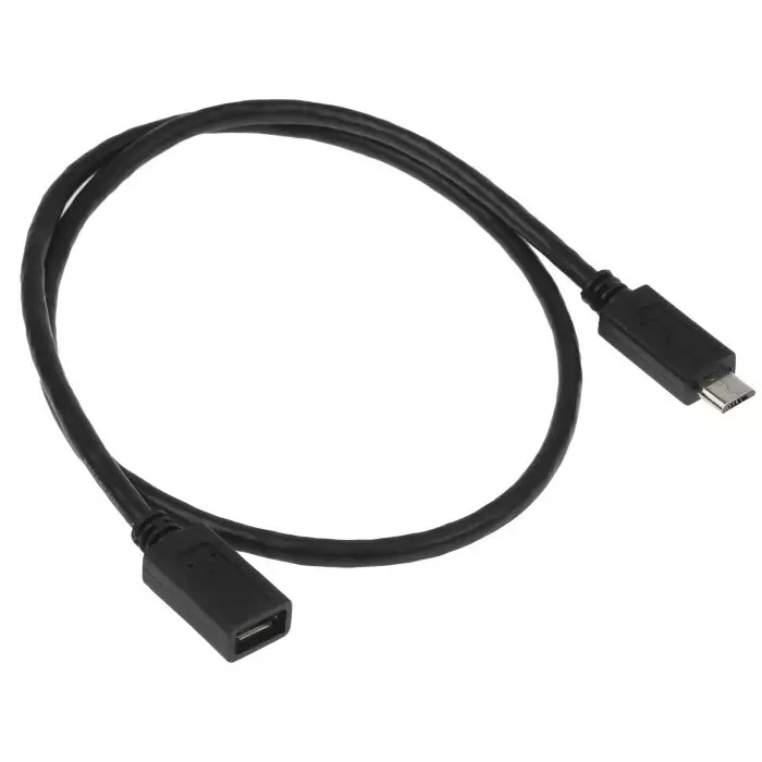 StarTech.com Male Micro USB B to Female Micro USB B Cable 480 Mbps USB 2.0 500mm, USBUBEXT50CM