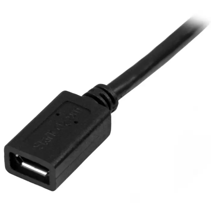 StarTech.com Male Micro USB B to Female Micro USB B Cable 480 Mbps USB 2.0 500mm, USBUBEXT50CM