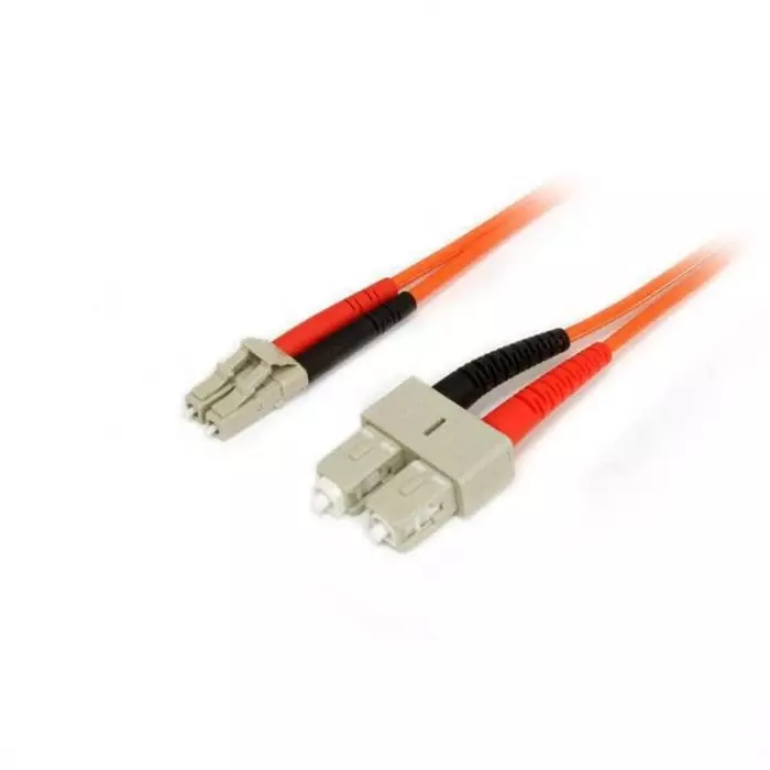 StarTech.com LC to SC Duplex Multi Mode OM2 Fibre Optic Cable 50/125 µm Orange 2m, 50FIBLCSC2