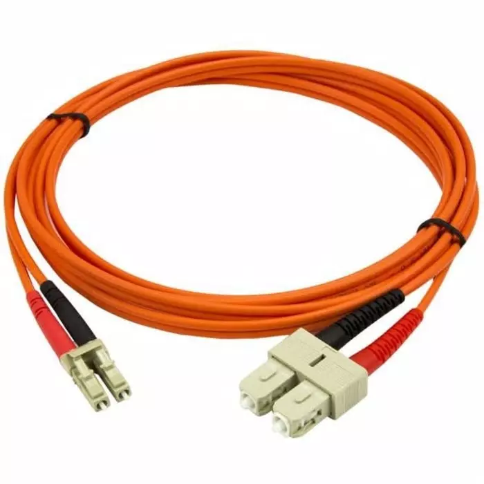 StarTech.com LC to SC Duplex Multi Mode OM2 Fibre Optic Cable 50/125 µm Orange 2m, 50FIBLCSC2