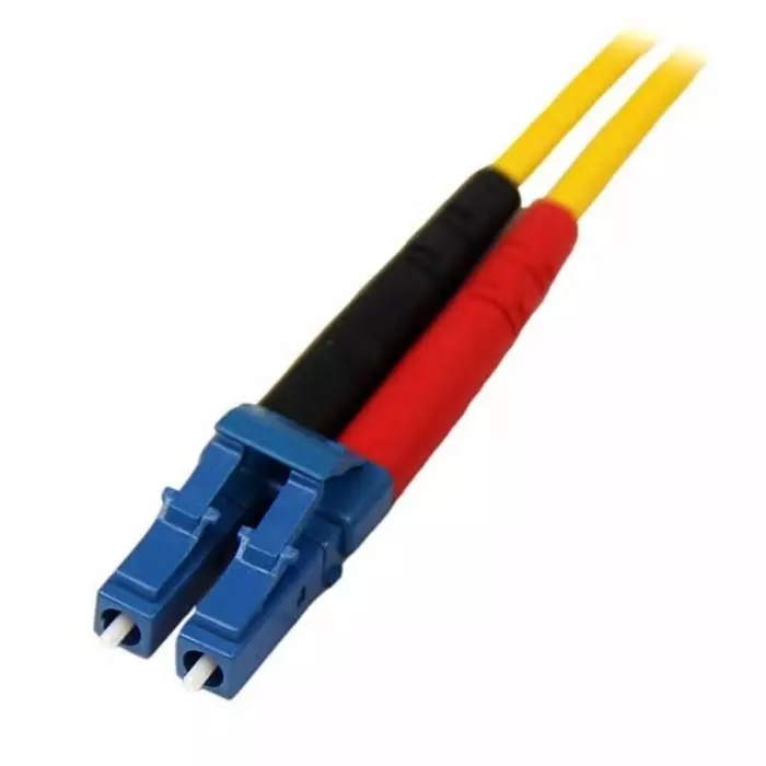 StarTech.com LC to LC Duplex Single Mode OS1 Fibre Optic Cable 9/125 µm Yellow 7m, SMFIBLCLC7