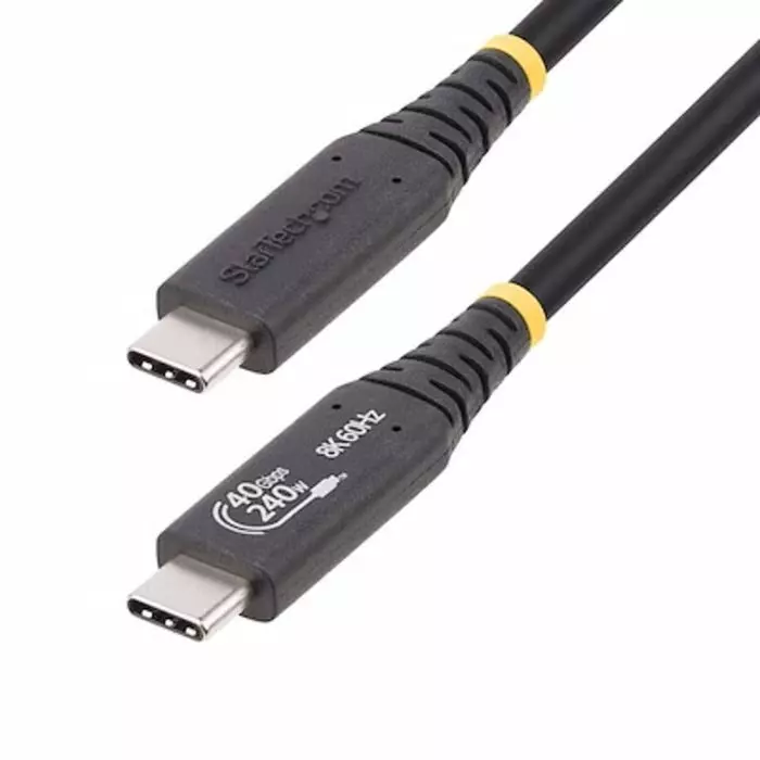 StarTech.com Male USB-C to Male USB-C Cable 40 Gbps USB 4.0  1m, 1M-40G-USB4-CABLE