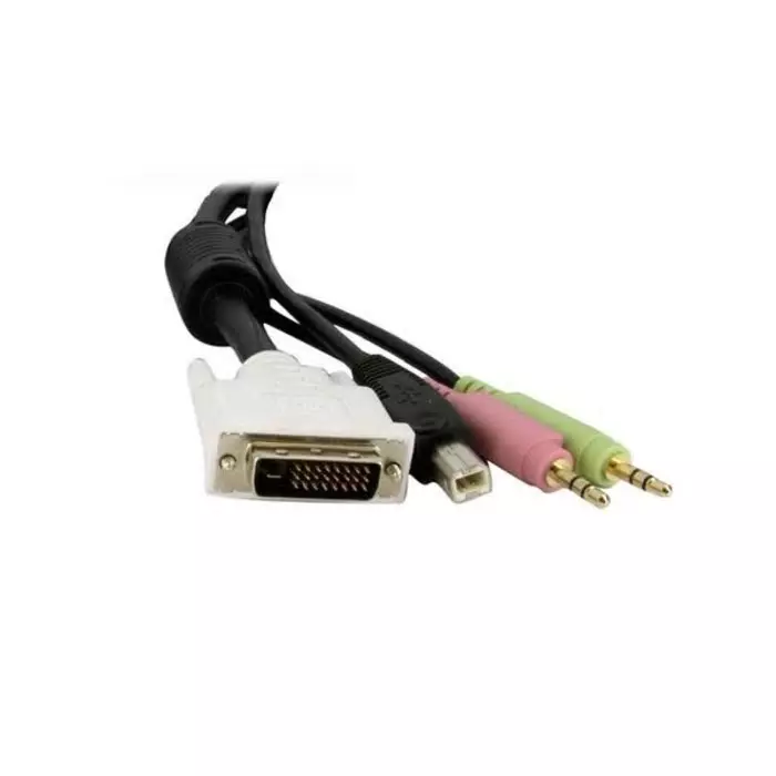 StarTech.com Male DVI-D Dual Link USB A to Male 3.5 mm Stereo Jackx2 DVI-D Dual Link USB B Cable, DVID4N1USB6