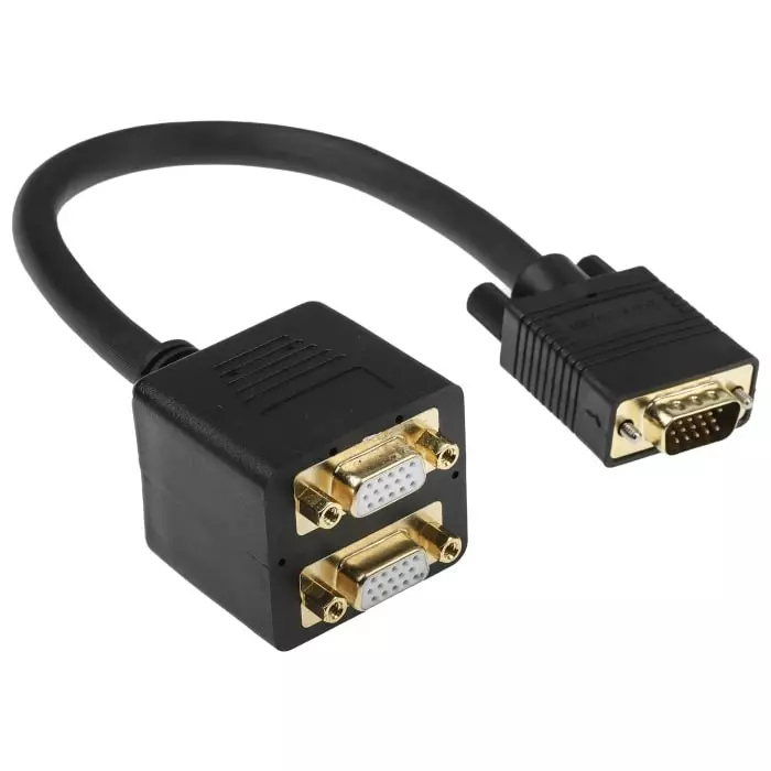 StarTech.com Male VGA to Female VGA Cable, 300mm Black, VGASPL1VV