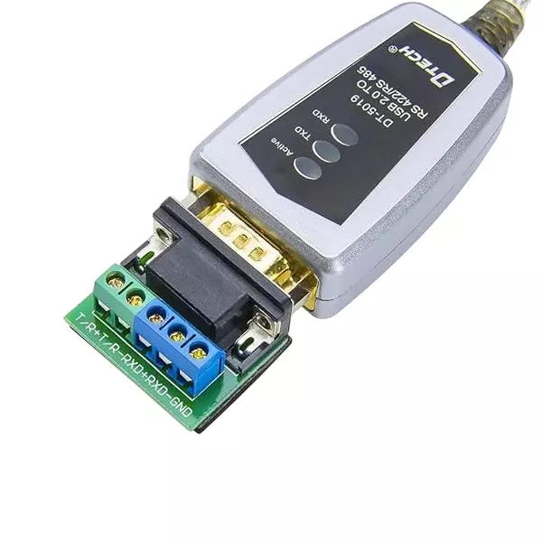 DTECH USB To RS422 RS485 Serial Port Adapter Cable with FTDI Chipset 1.2 m 5-Pin Terminal for Windows 11, 10, 8, 7, XP, Mac