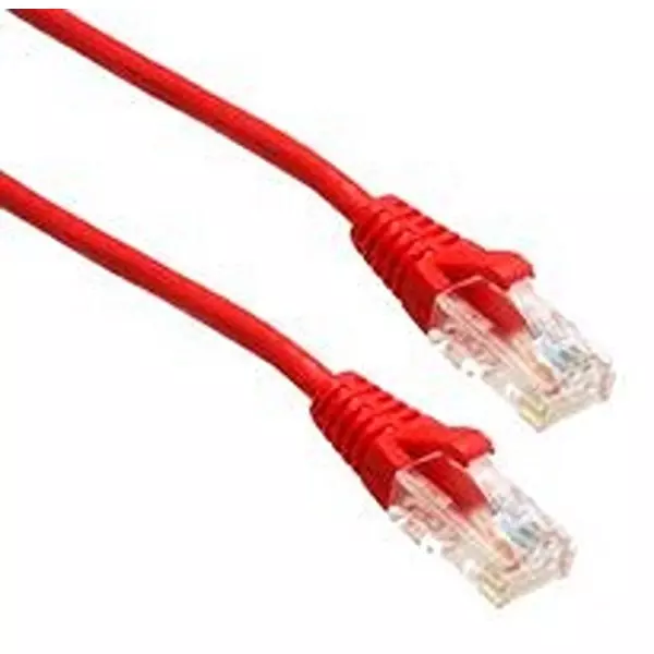 AMPHENOL CABLES ON DEMAND Patch Cable, 8P8C, Rj45 Plug-Plug, 3 , MP-6A28GNSRED-003