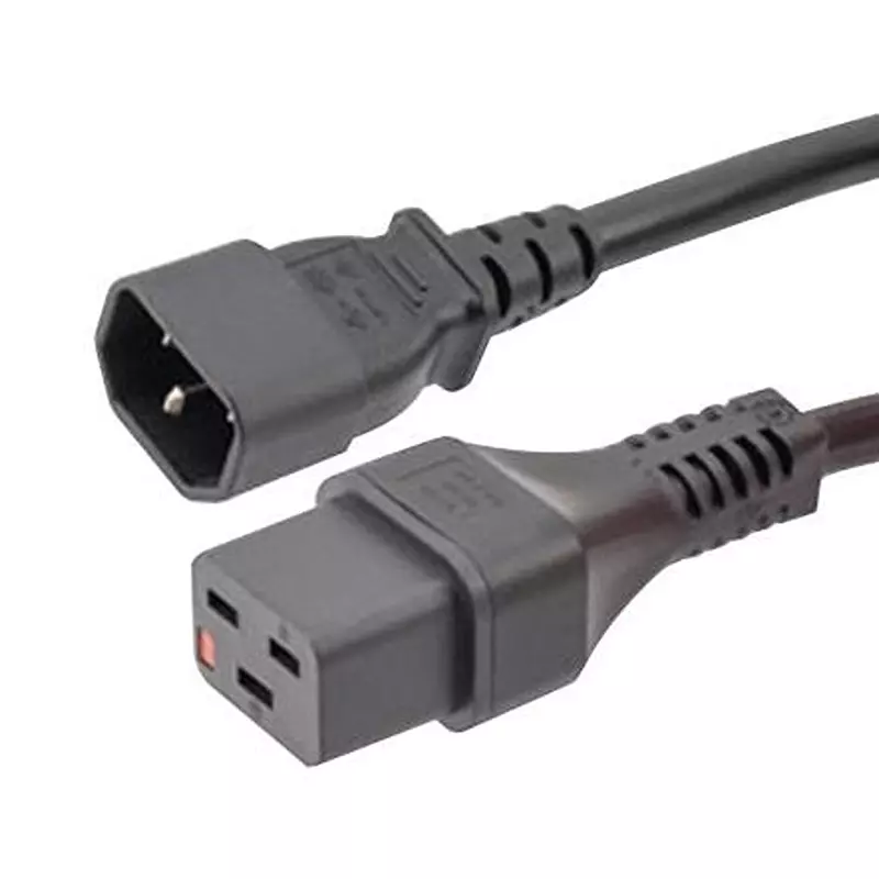L-COM Power Cord, Iec C14-Iec C19, 6 , 15A, C19LC14-15-6F
