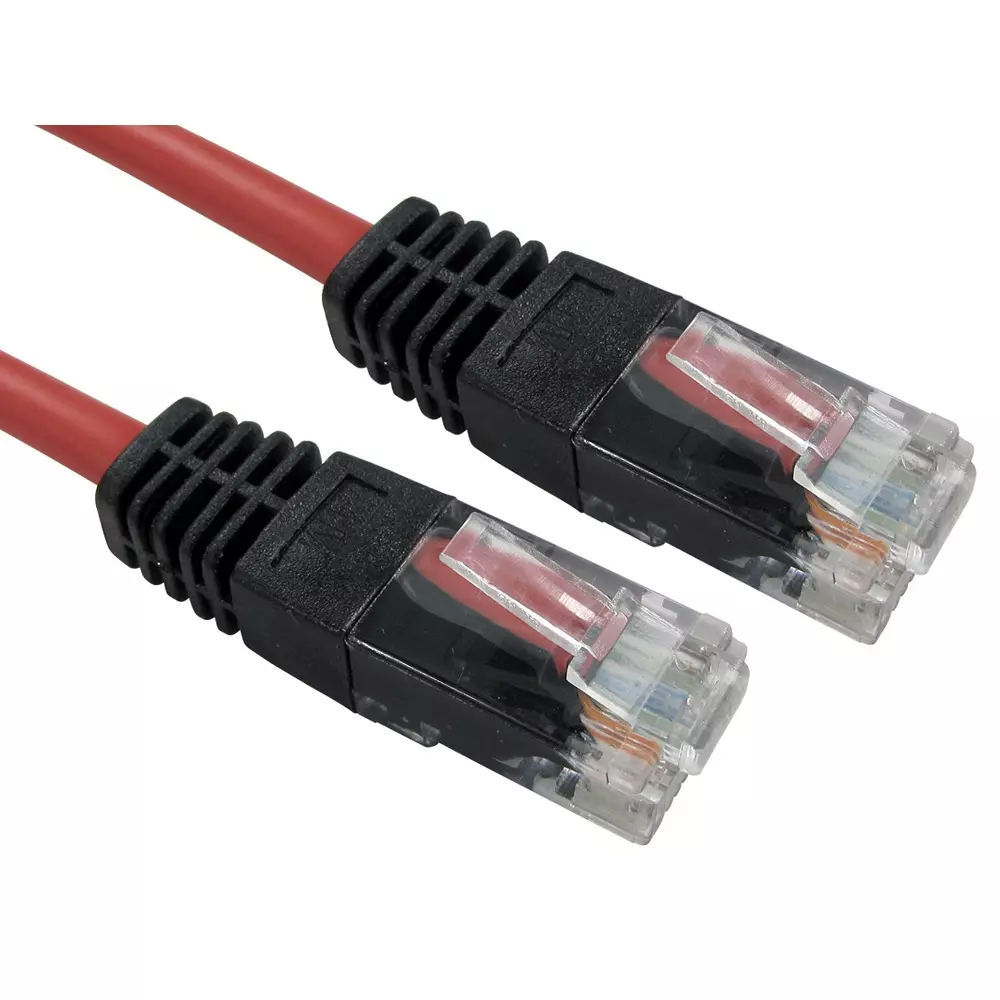 RS PRO Ethernet Cable Polyvinyl Chloride 1 m Length Red, 2662678