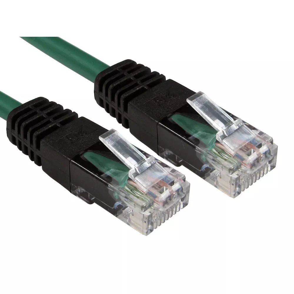 RS PRO Ethernet Cable Polyvinyl Chloride 2 m Length Green, 2662683
