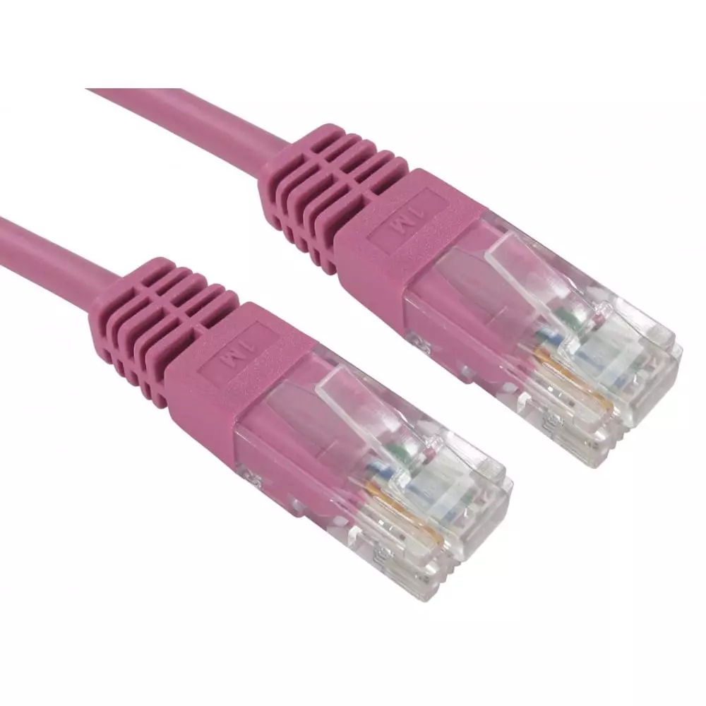 RS PRO Ethernet Cable Polyvinyl Chloride 250 mm Length Pink, 2863550