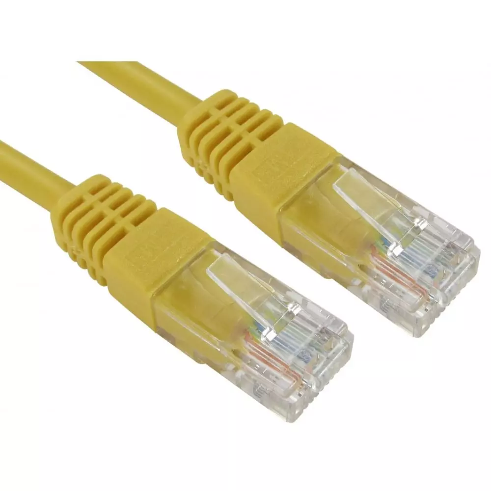 RS PRO Ethernet Cable Polyvinyl Chloride 3 m Length Yellow, 2863611
