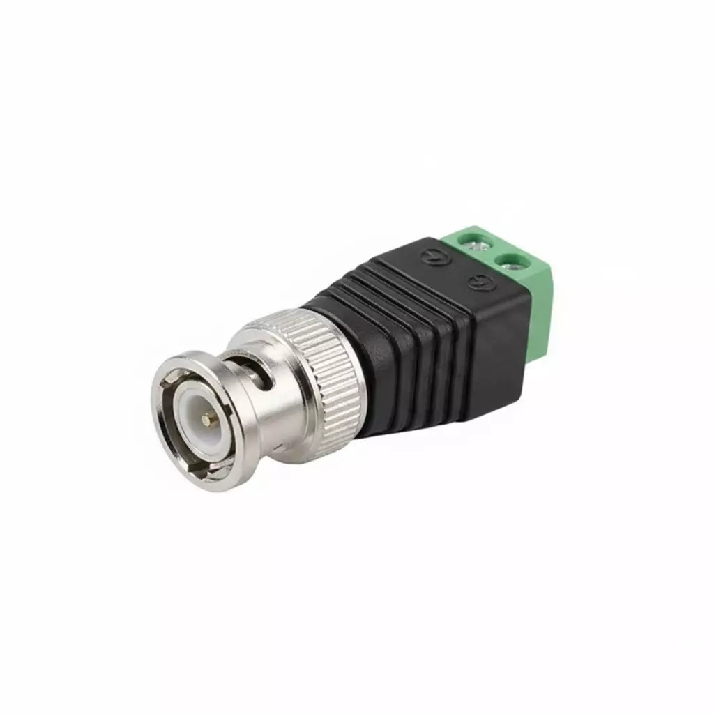 PremiumAV BNC Connector Green Black Male Plug Screw Terminal Type for CCTV Security Surveillance System, MST-3166