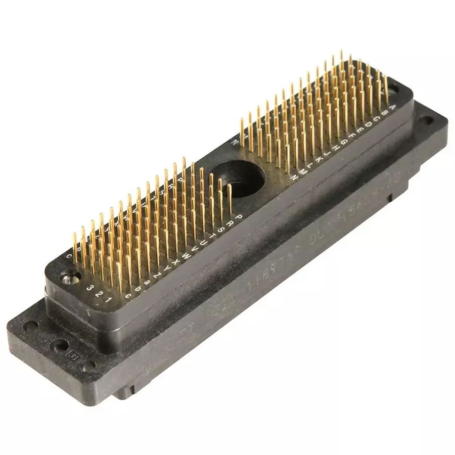 ITT CANNON Backplane Connectors ZIF CONNECTOR, RECEPTACLE, 156 POSITION, THROUGH HOLE, DL1-156RW-6B.