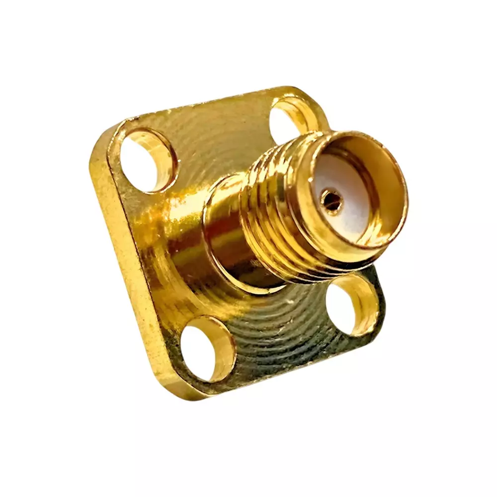 SETMI INDIA SMA Connector Female Panel Mount 50 Ω Flange Mount with Solder Pin