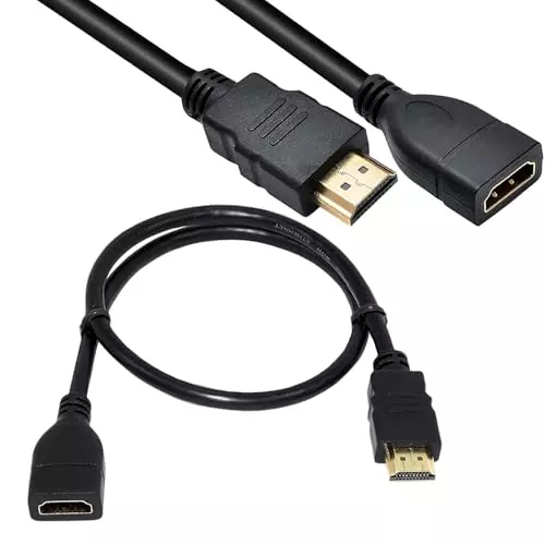 PremiumAV 1 m HDMI Extension Cable Male to Female, 4K & 1080p Support