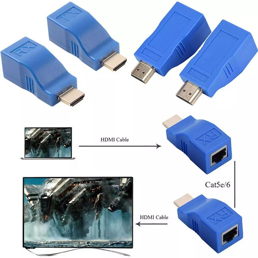 LOTA HDMI Extender for Upto 30 m High-Speed 1080p HDMI Signal Transmission Plug & Play, MST-837-LT