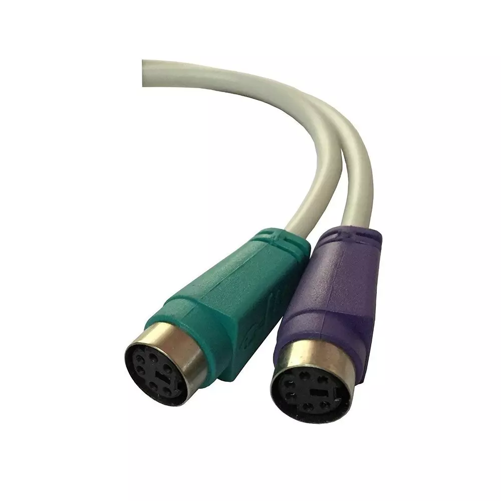 LOTA USB Type-A Male to PS/2 6-Pin Female Converter Multi Color, MST-893-LT