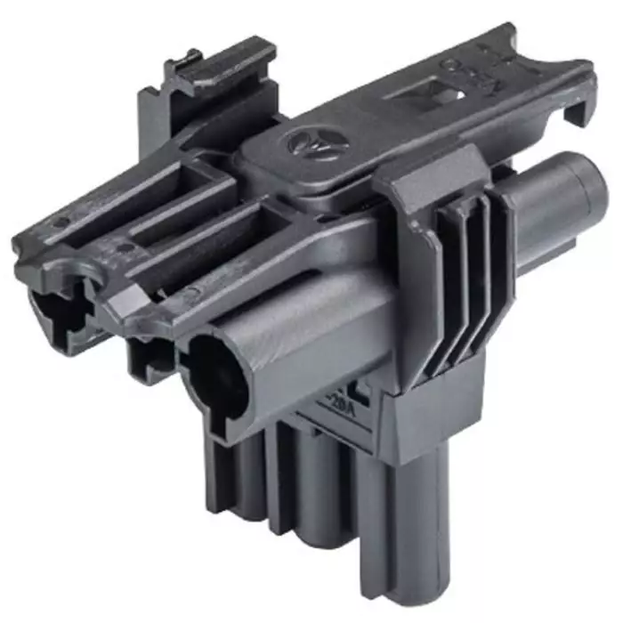 WIELAND ELECTRIC Gesis CLASSIC Series T-distributor 3-Pole 3-Way Push-In 20 Amp, 92.030.3153.1 (Pack of 100)