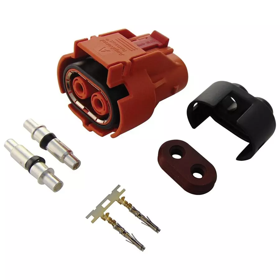 AMPHENOL INDUSTRIAL POWER CONNECTOR, PLUG, 2POS, 11.1MM, ELP2A3