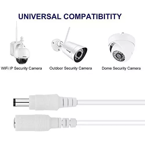 FEDUS Male & Female DC Power Barrel Jack Plug Connector ‎5 Amp White 2.1 mm / 5.5 mm (Pack of 50 Pairs)