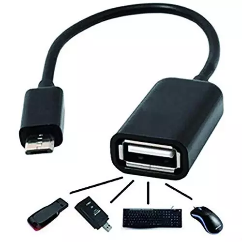 FEDUS OTG Cable Micro USB to USB for Smartphone and Tablet Black