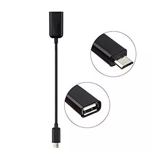 FEDUS OTG Cable Micro USB to USB for Smartphone and Tablet Black