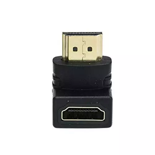 FEDUS L Shape HDMI Male to Female Adapter (Pack of 2 Pcs)
