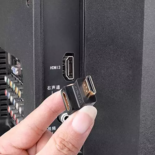 FEDUS L Shape HDMI Male to Female Adapter (Pack of 2 Pcs)