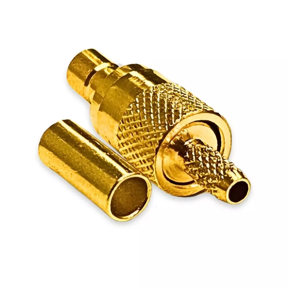 SETMI INDIA SMA Straight Crimp Connector Male 50 Ω Gold-Plated Pin for RG Cable