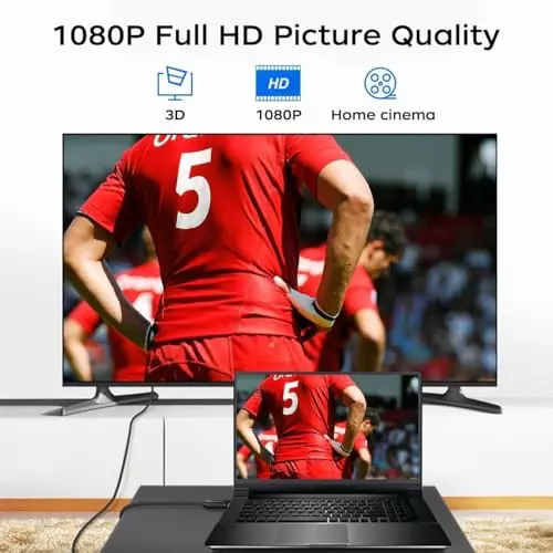 PremiumAV HDMI to DVI-D Adapter Cable 1.5 m for Raspberry Pi, Roku, Xbox One, PS3/4/5, Blu-ray, Nintendo Switch