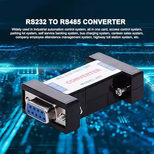 PremiumAV RS232 to RS485 Converter Adapter Passive DB9 Serial Interface with Terminal Board Communication Module for PLC, Modbus, CNC, Microcontroller