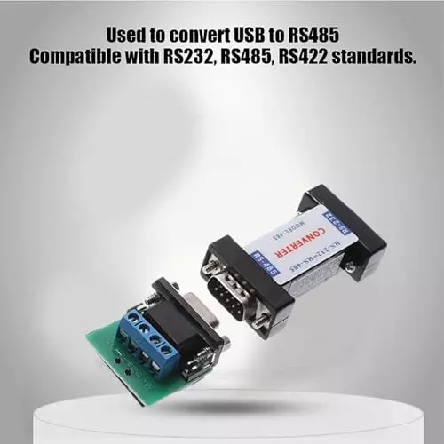 PremiumAV RS232 to RS485 Converter Adapter Passive DB9 Serial Interface with Terminal Board Communication Module for PLC, Modbus, CNC, Microcontroller
