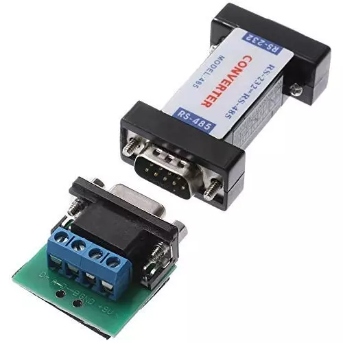 PremiumAV RS232 to RS485 Converter Adapter Passive DB9 Serial Interface with Terminal Board Communication Module for PLC, Modbus, CNC, Microcontroller