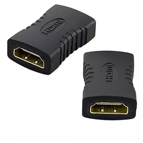 PremiumAV Female to Female Adapter Connector for Monitor, Projector, PS4, Laptop