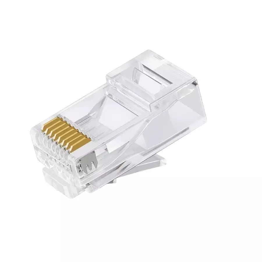 LOTA High-Speed RJ45 Connectors Transparent for Bulk Installations and DIY Networking Projects, MST-1306-LT (Pack of 100 Pcs)