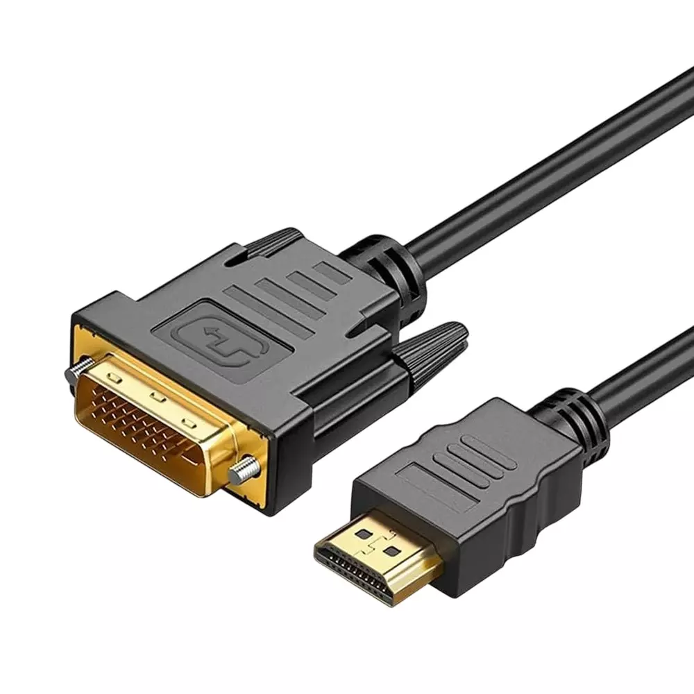 LOTA HDMI to DVI-D (24+1) Adapter Male to Male Black 1.5 m 1080p Full HD Supports, MST-3136-LT