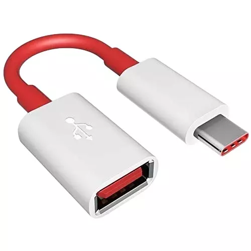 LOTA USB 3.0 to Type-C OTG Adapter Male to Female White & Red for Fast Data Transfer & Charging Support, MST-1526-LT