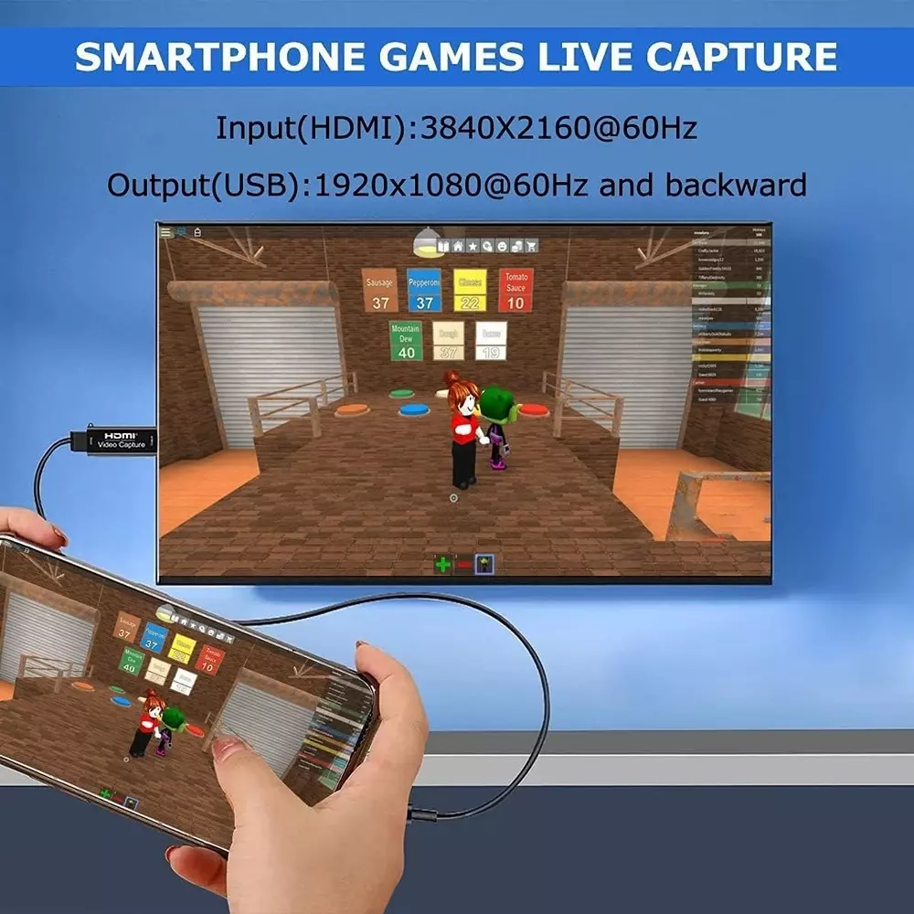 LOTA High-Quality USB 2.0 HDMI Video Capture Card Supports 1080p Plug & Play, MST-1361-LT