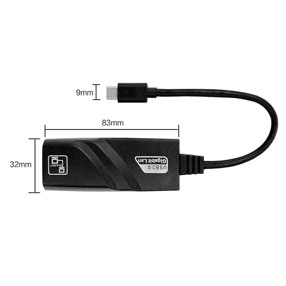 LOTA High-Speed USB Type-C to Ethernet Adapter 10/100/1000 Mbps, MST-3121-LT