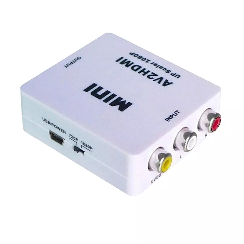 LOTA AV to HDMI Converter 1080p Full HD White Plug & Play White, MST-767-LT