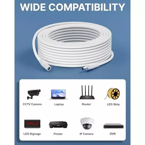 FEDUS Male to Female DC Plug 2.1x5.5 mm 12 V for CCTV, DVR, NVR, LED Strip, Baby Monitor, IP Camera