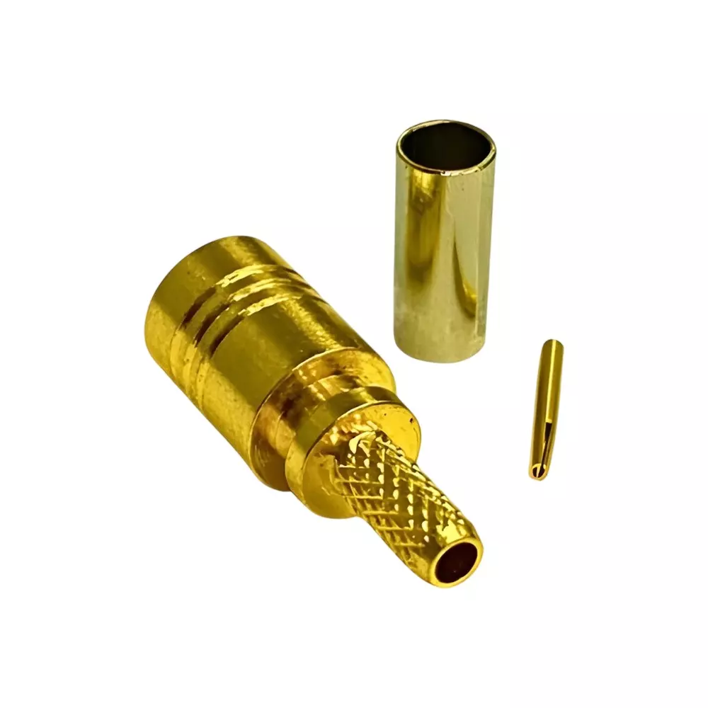 SETMI INDIA SMA Straight Crimp Connector Male 50 Ω Gold-Plated