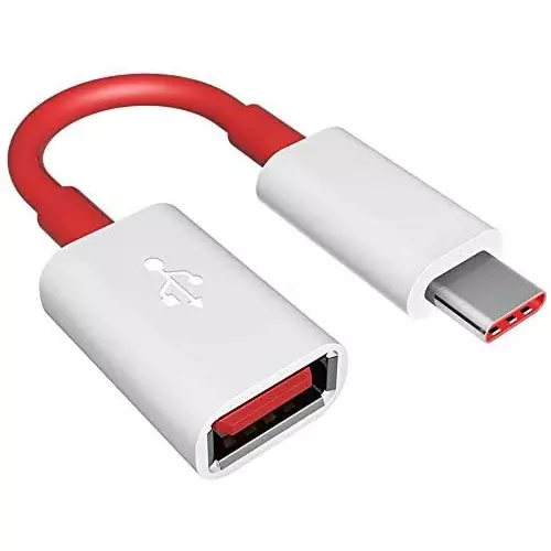 PremiumAV USB 3.0 to Type-C OTG Adapter Cable Male to Female Connector for Smartphones, Tablets, Laptops & USB-C Devices White & Red
