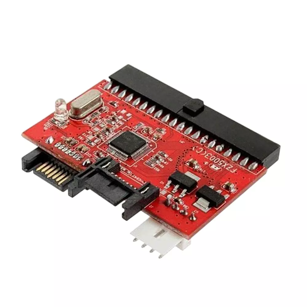 LOTA PATA/IDE 40-Pin to SATA Converter Adapter Red & Black Supports High-Speed Data Transfer, MST-1342-LT