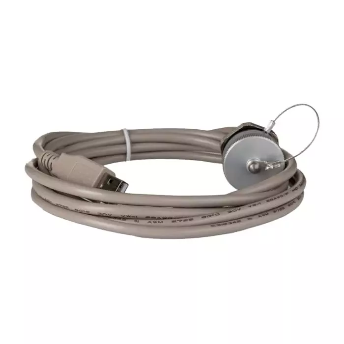 Rittal Horizontal Wall Mount Female to Male- Single Port Type Type A 2.0 IP66 IP67 USB Connector, 2482230