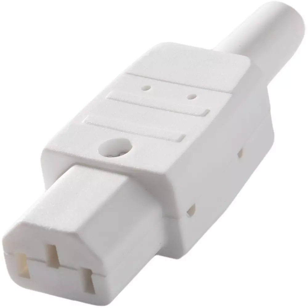 RS PRO IEC Connector Female Straight Screw Termination 10 Amp 250 V 9 mm Max Cable Dia Cable Mount, 2825500